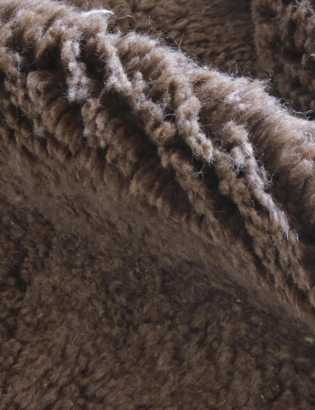 BERBERTEPPICH aus Marokko aus reiner Wolle 200x 300 cm - Braun, Naturmaterialien (200/300cm) - AFK Living