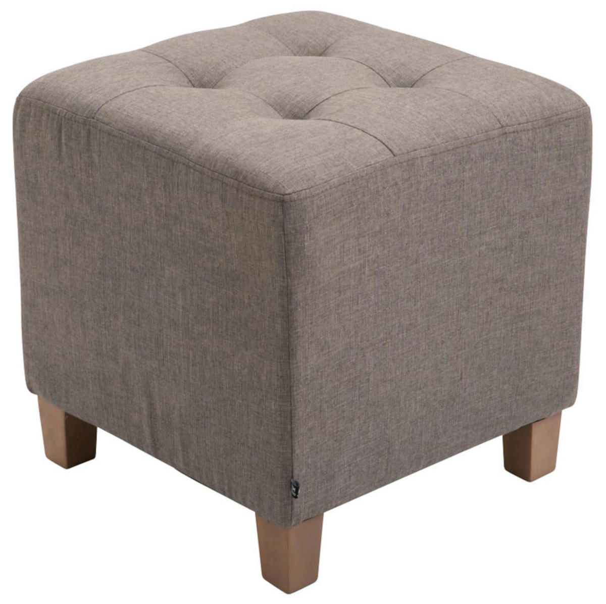 SITZWÜRFEL 2er Set Stoff taupe - Taupe, Holz/Textil (45/46/45cm) - CLP