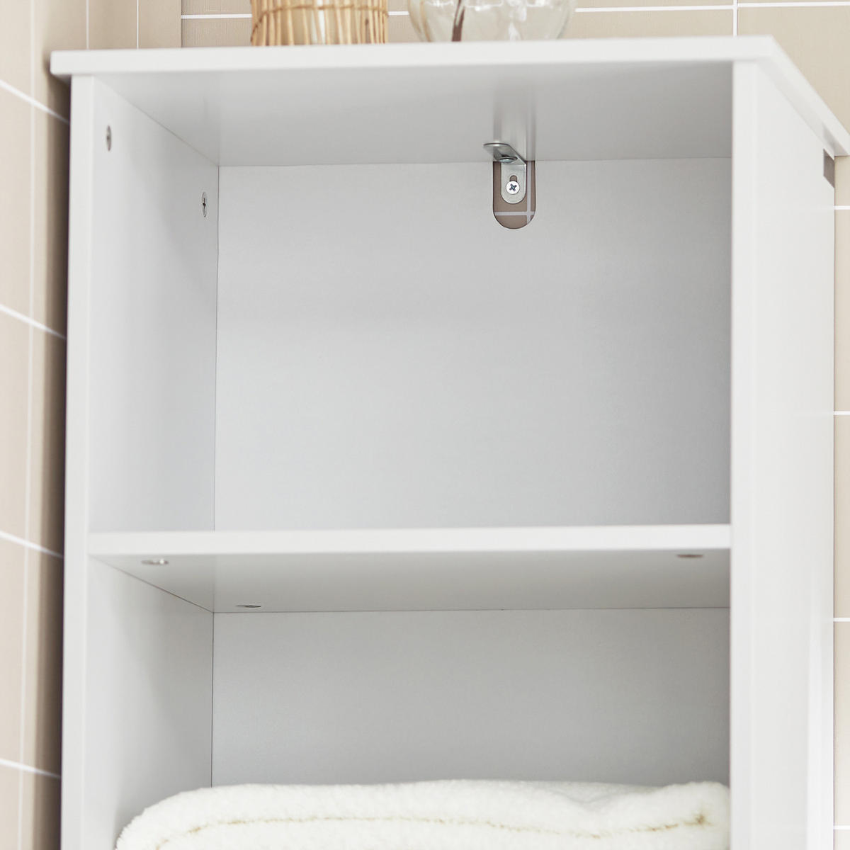 HOCHSCHRANK Weiß - Weiß, Holzwerkstoff (40/161/35cm) - SoBuy
