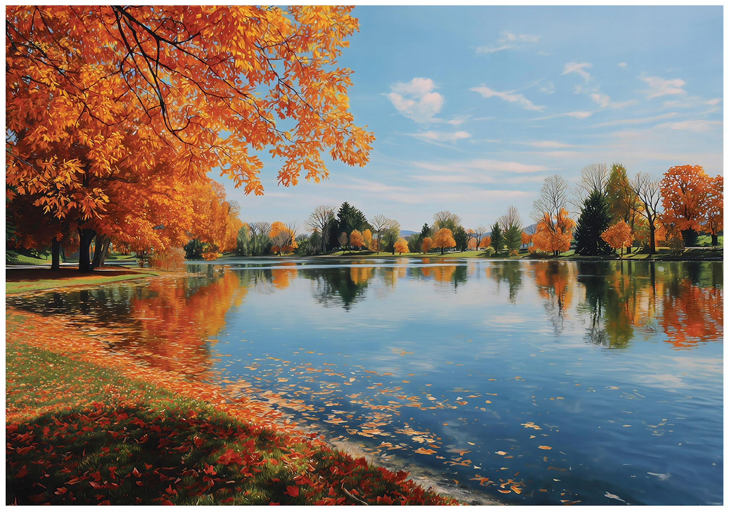 FOTOTAPETE Landschaft See Blau 200x140 cm - Multicolor, Papier (200/140cm) - Wallarena