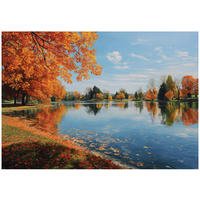 FOTOTAPETE Landschaft See Blau 200x140 cm - Multicolor, Papier (200/140cm) - Wallarena