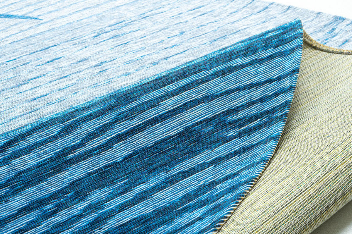 FLACHWEBTEPPICH Keitum 100x100 cm - Blau, Textil (100/100cm) - Sansibar SYLT