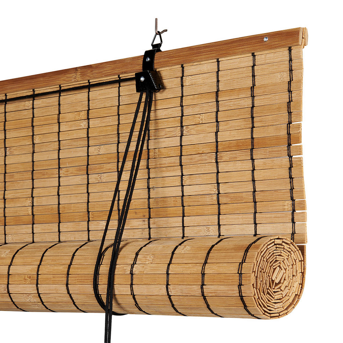 BAMBUSROLLO in Lamellen Natürlich 150x175 - Ecru, Holz (150/175cm) - STORESDECO