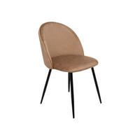 STUHL Beige 535/505/815 cm - Schwarz, Metall (50.5/81.5/53.5cm) - DMORA