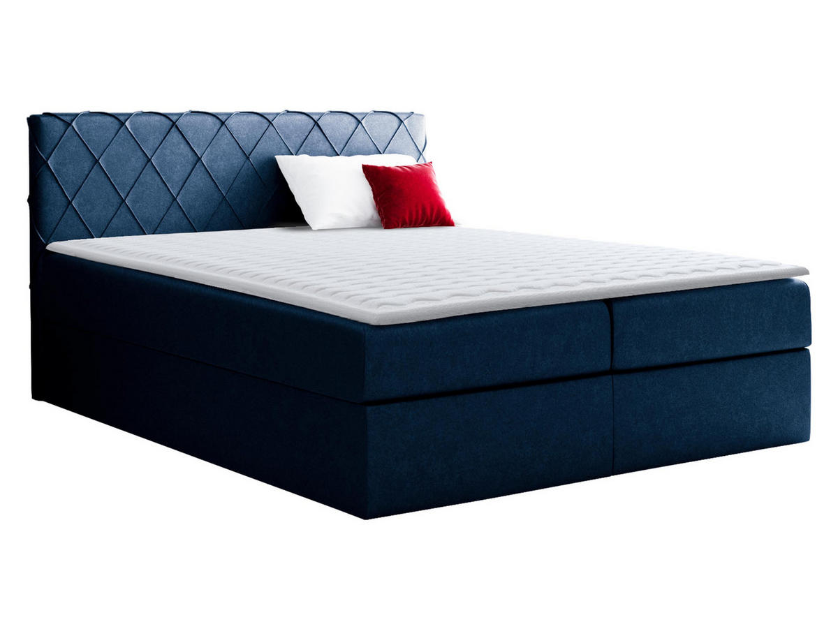 BOXBETT Paros - Blau, Holz (200/200cm) - MIRJAN24