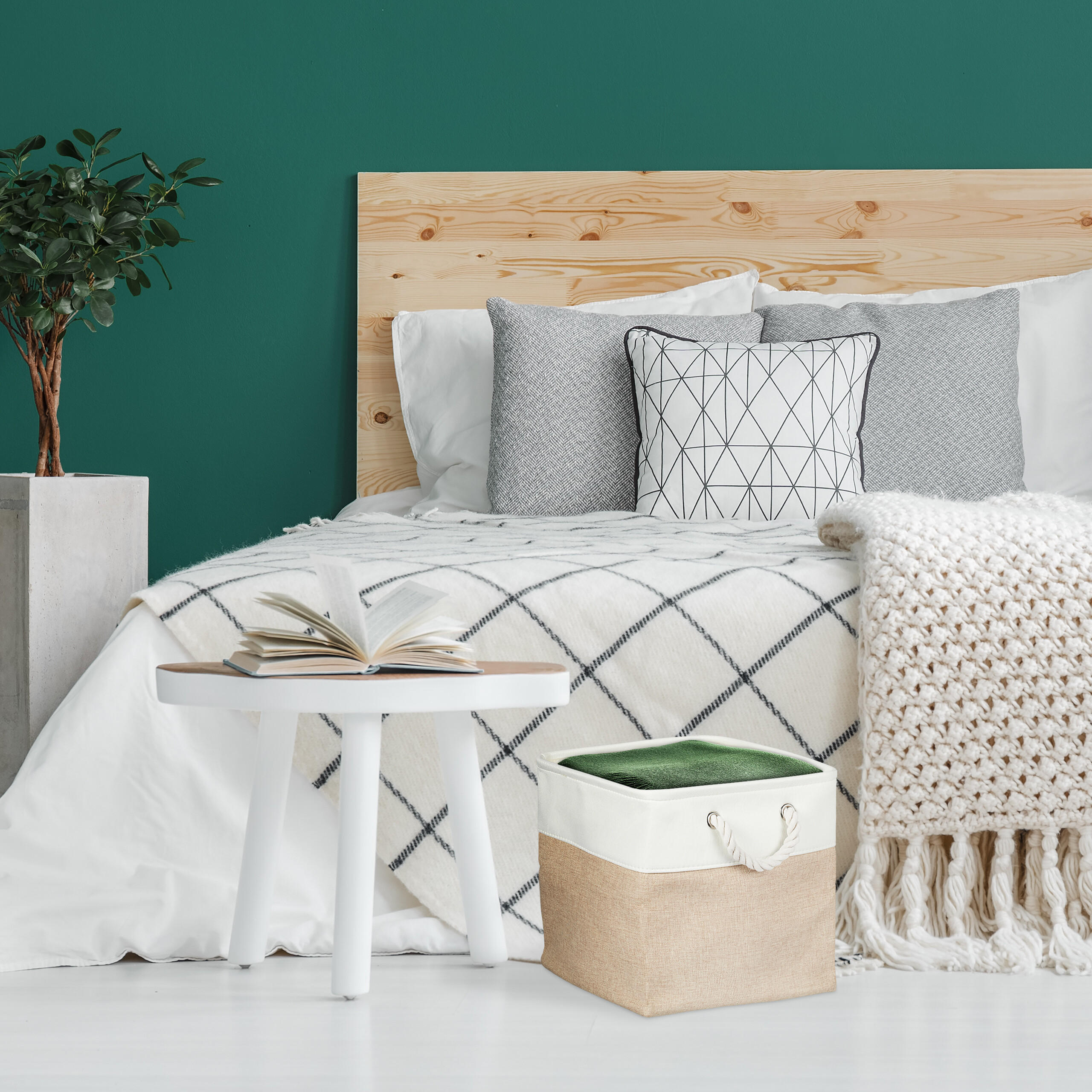 4XAUFBEWAHRUNGSKORB - Multicolor, Textil/Metall (28/28/28cm) - Relaxdays