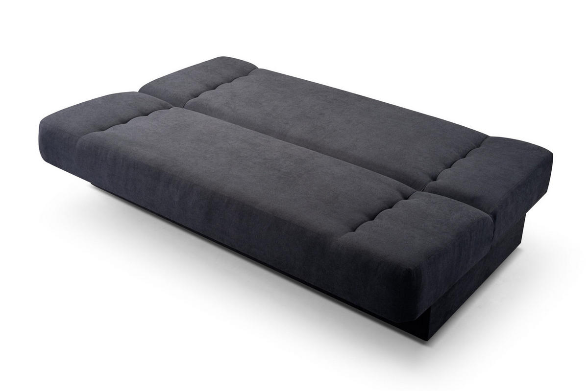 SCHLAFSOFA - Cyprus (Dunkelgrau + Weiß) - Greige, Holz (192/85/92cm) - Möblo