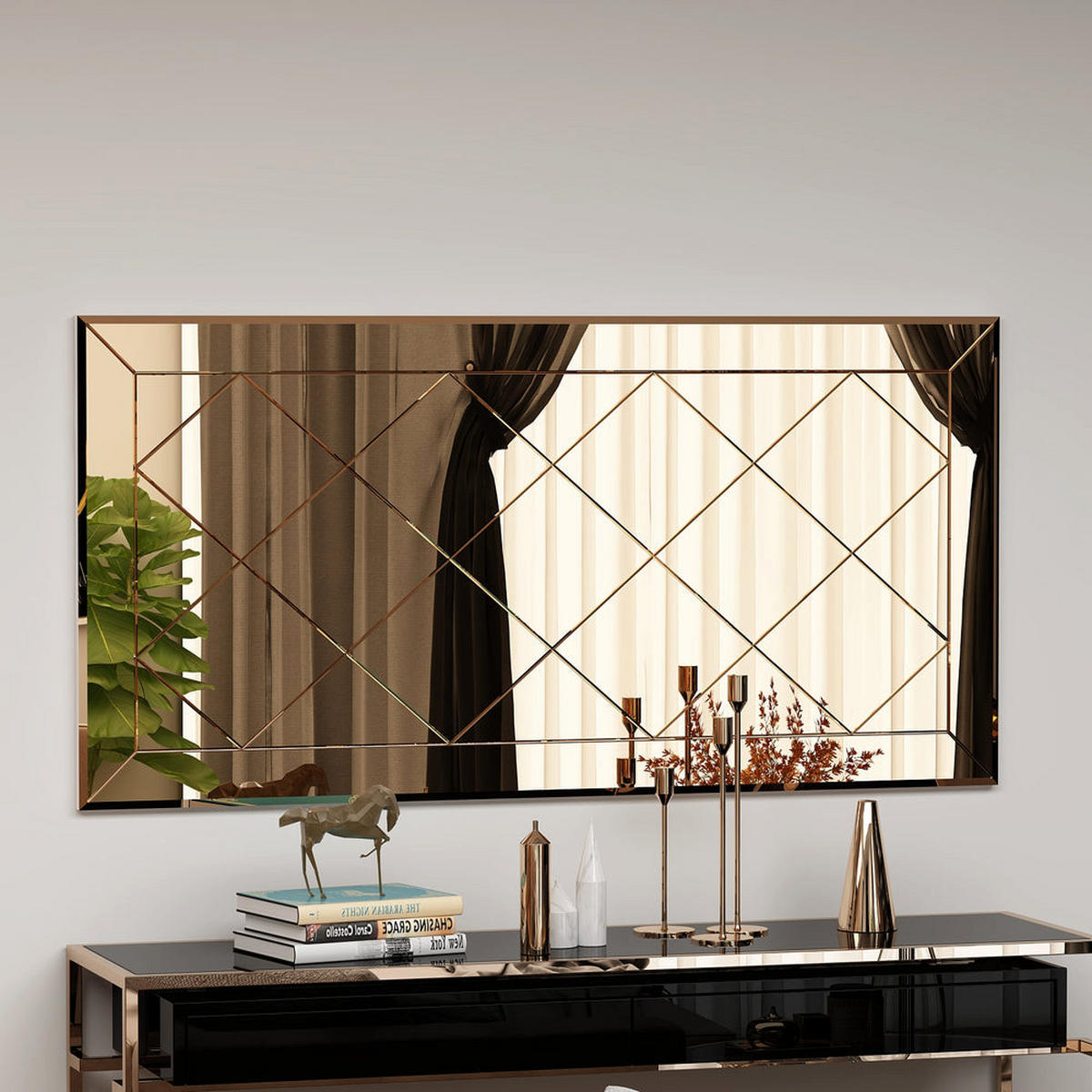 SPIEGEL Pauli Bronze 60x120cm - Bronzefarben, Holzwerkstoff (120/60/2.2cm) - moebel17