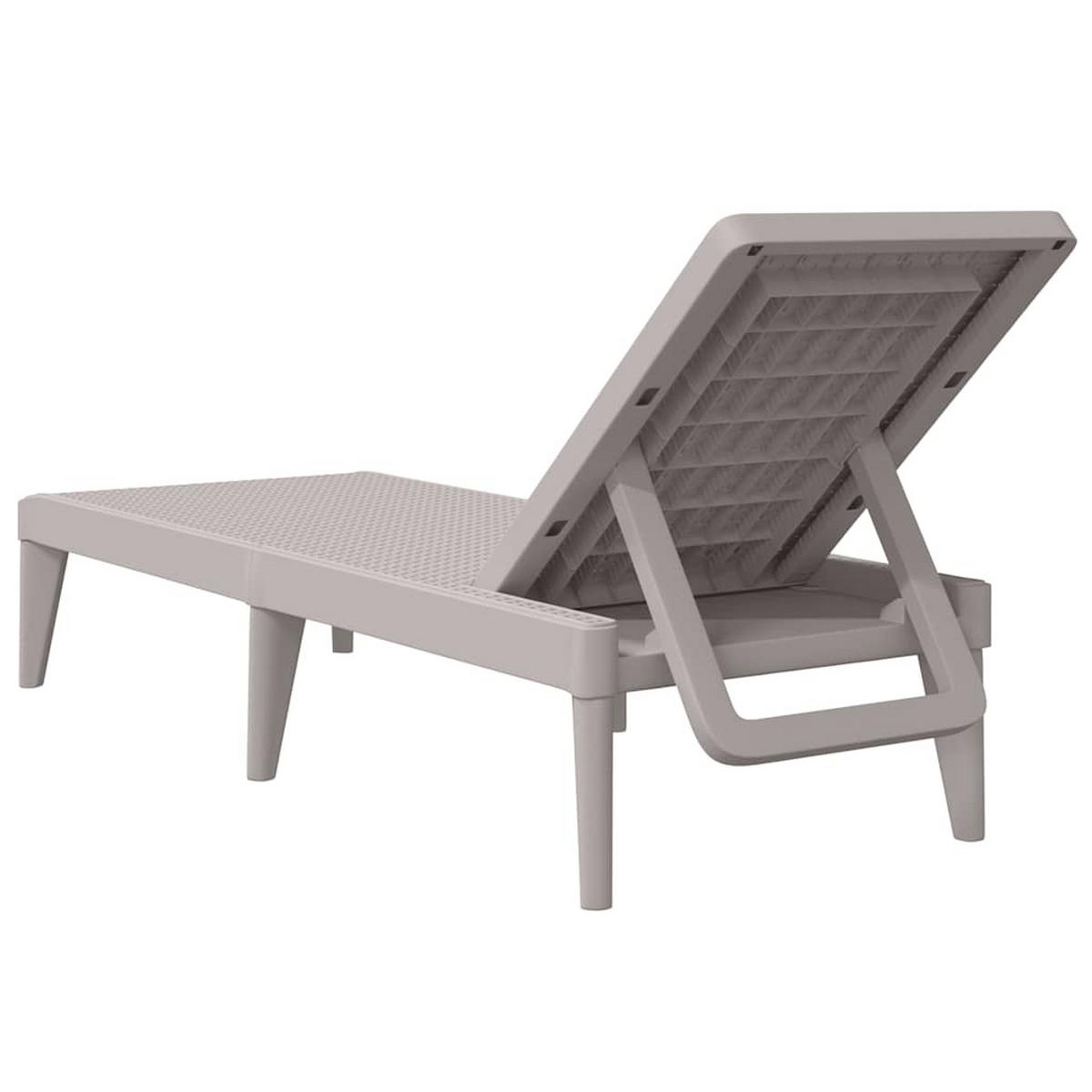 SONNENLIEGE Cappuccino-Braun 186/60/29 Cm PP - Cappuccino, Kunststoff (60/29/186cm) - vidaXL