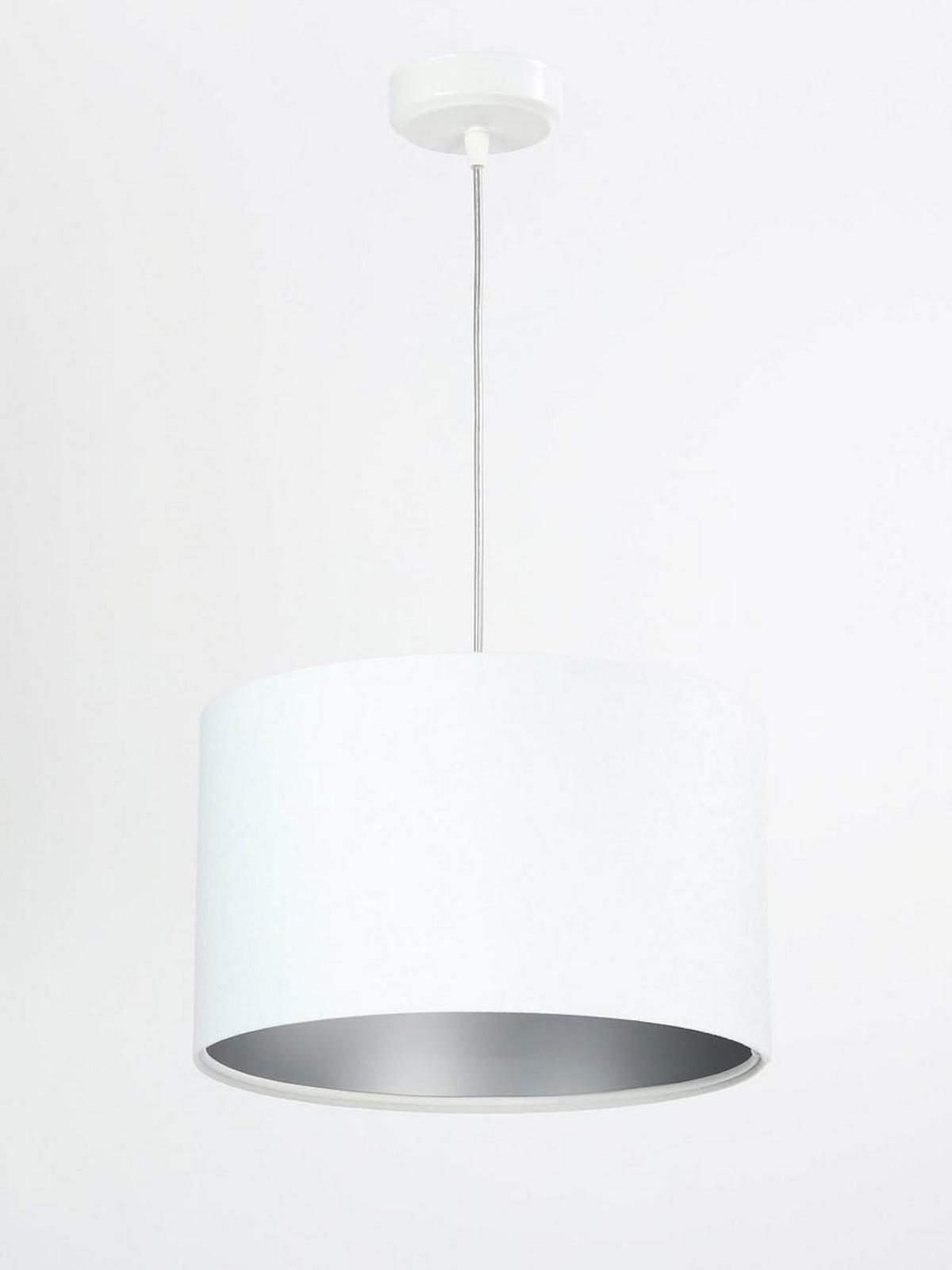 HÄNGELEUCHTE Silber 30/20 cm - Silberfarben/Weiß, Kunststoff (30/0.45/20cm) - ONZENO