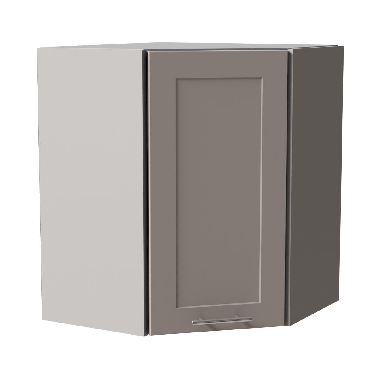 ECKHÄNGESCHRANK Oslo W10/60 Grau / Kaschmir Matt 60 / 60 / 72cm - Kaschmir/Grau, Holz/Holzwerkstoff (60/72/60cm) - Feldmann-Wohnen