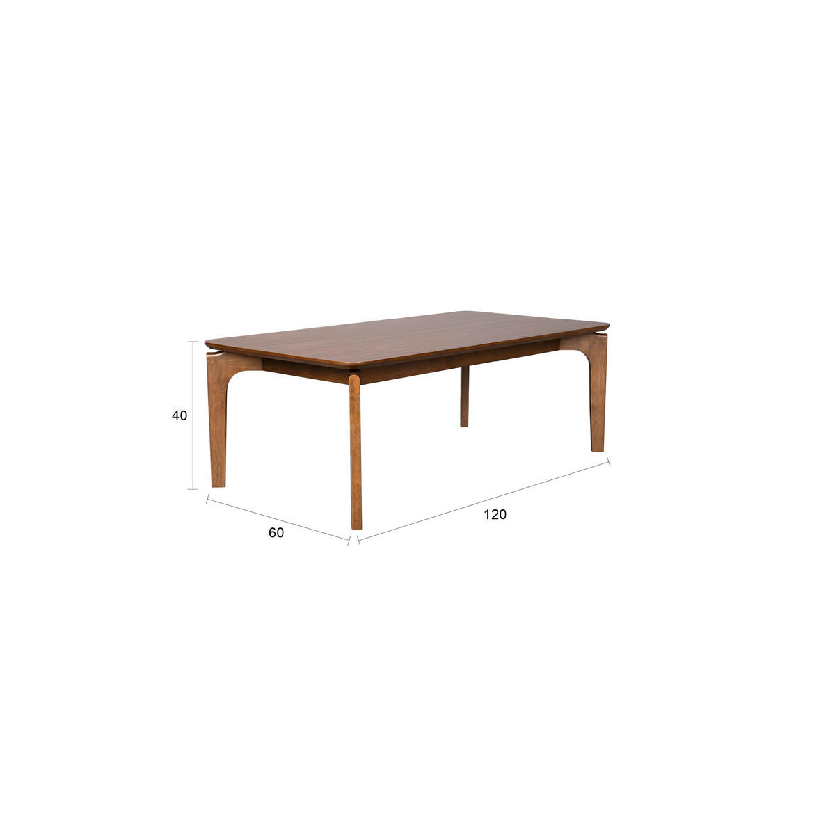 COUCHTISCH Savone Braun - Braun, Holz (120/60/40cm) - Dutchbone
