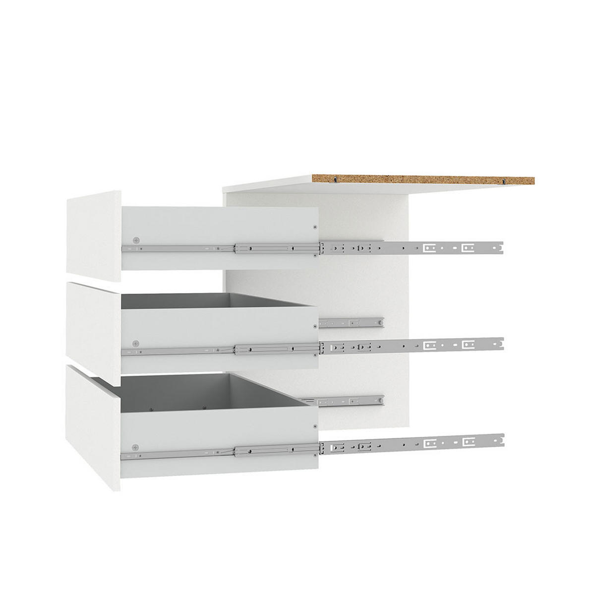 SCHUBLADENEINSATZ, Catania, Weiß, Holzwerkstoff, 70 x 55 x 87 cm - Weiß, Holzwerkstoff (70/87/55cm) - ebuy24