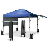 PAVILLON 3x3m Blau - Blau, Kunststoff (537/290/300cm) - COSTWAY