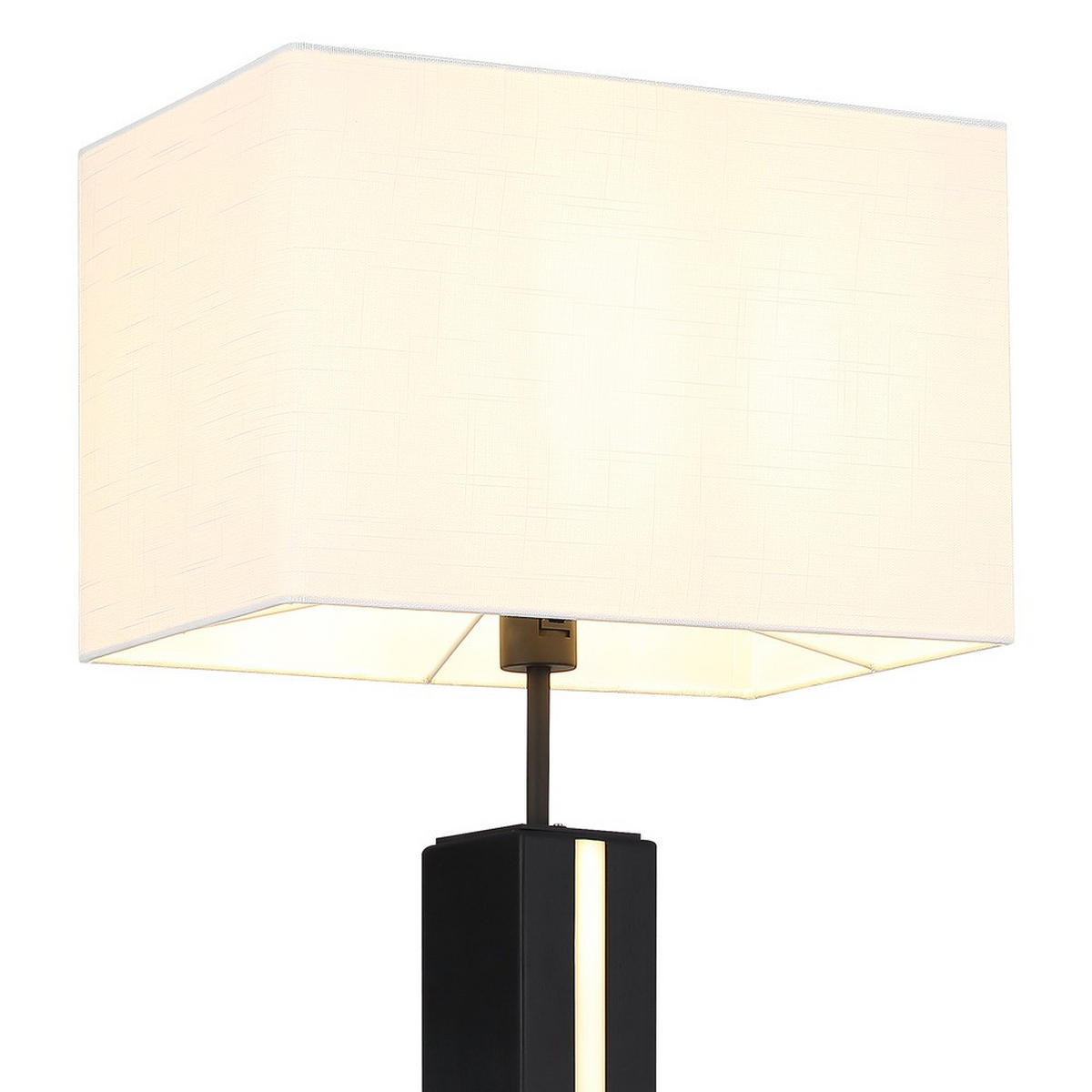 LED STEHLEUCHTE FOREST MDF Holzoptik dunkel, dimmbar - Schwarz, Metall (40/27/150cm) - Nowa