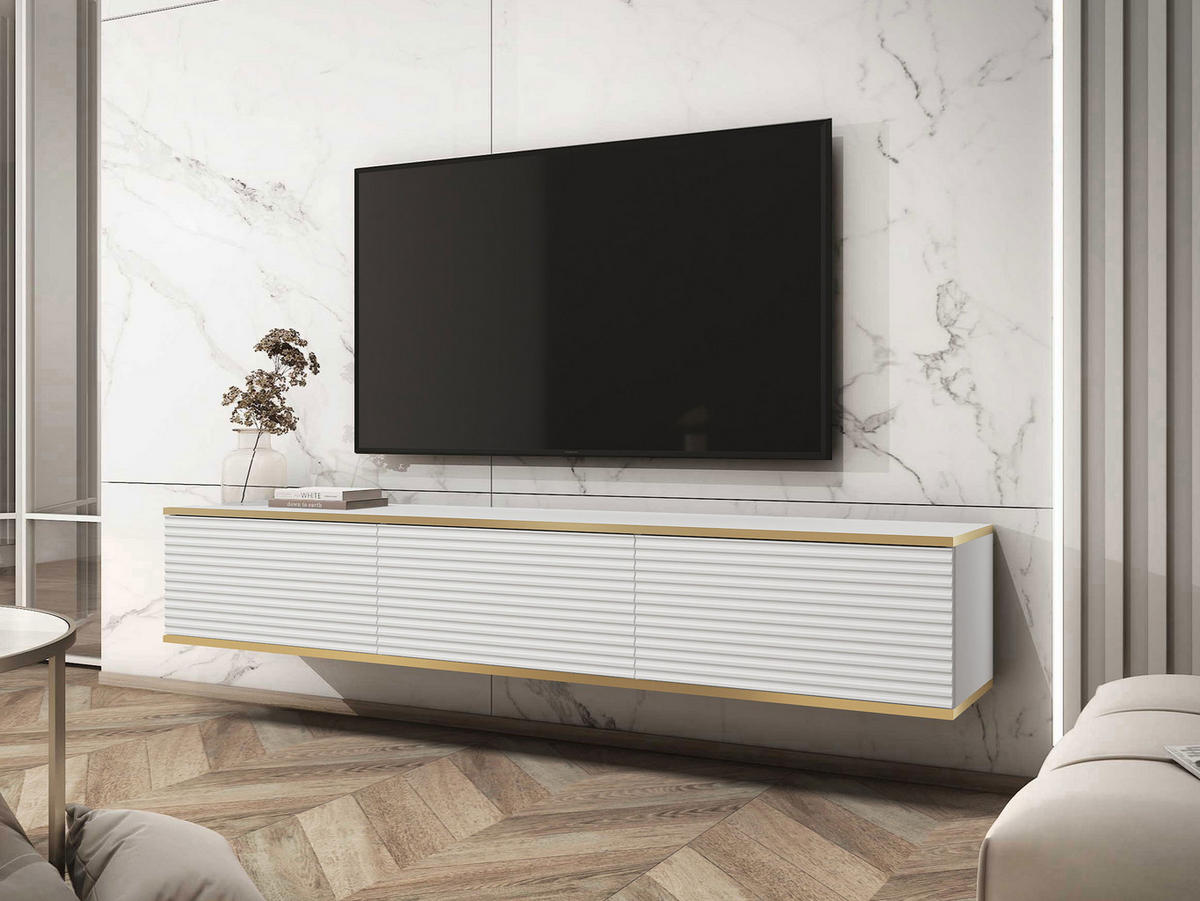 TV-LOWBOARD Oro II - Weiß, Holzwerkstoff (175/30/32cm) - MIRJAN24