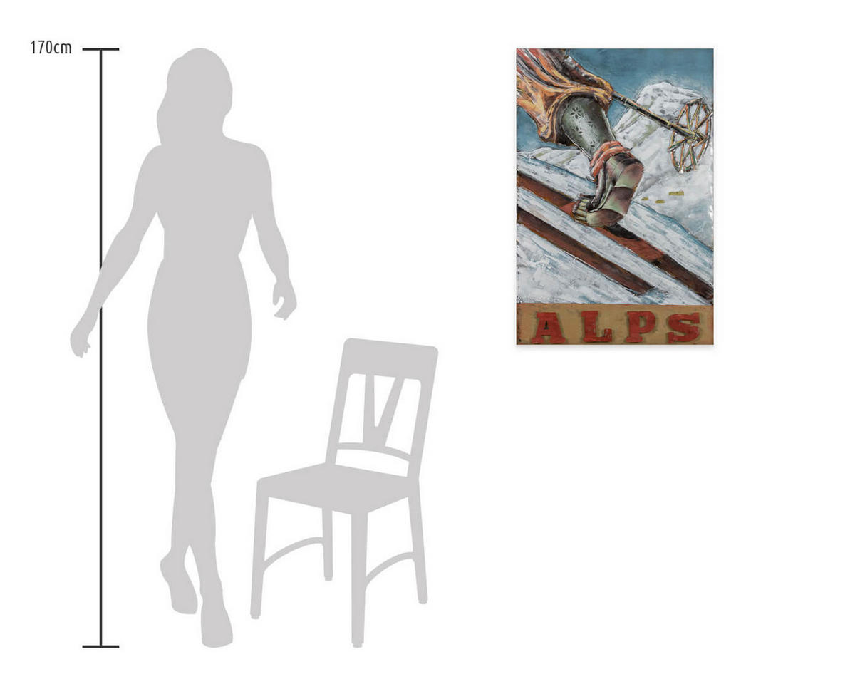 METALLBILD Braun 60/90 cm - Braun, Metall (4.2/90cm) - KUNSTLOFT