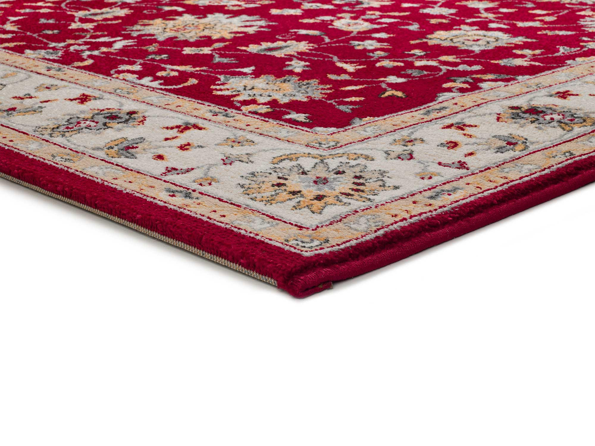 VINTAGE-TEPPICHE Rot Classic 200/290 cm - Rot/Creme, Naturmaterialien/Textil (200/290cm) - Atticgo