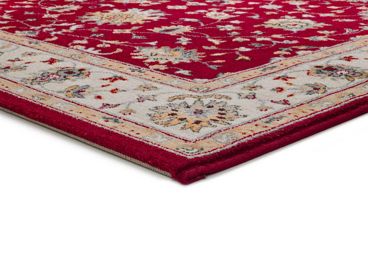VINTAGE-TEPPICHE Rot Classic 200/290 cm - Rot/Creme, Naturmaterialien/Textil (200/290cm) - Atticgo