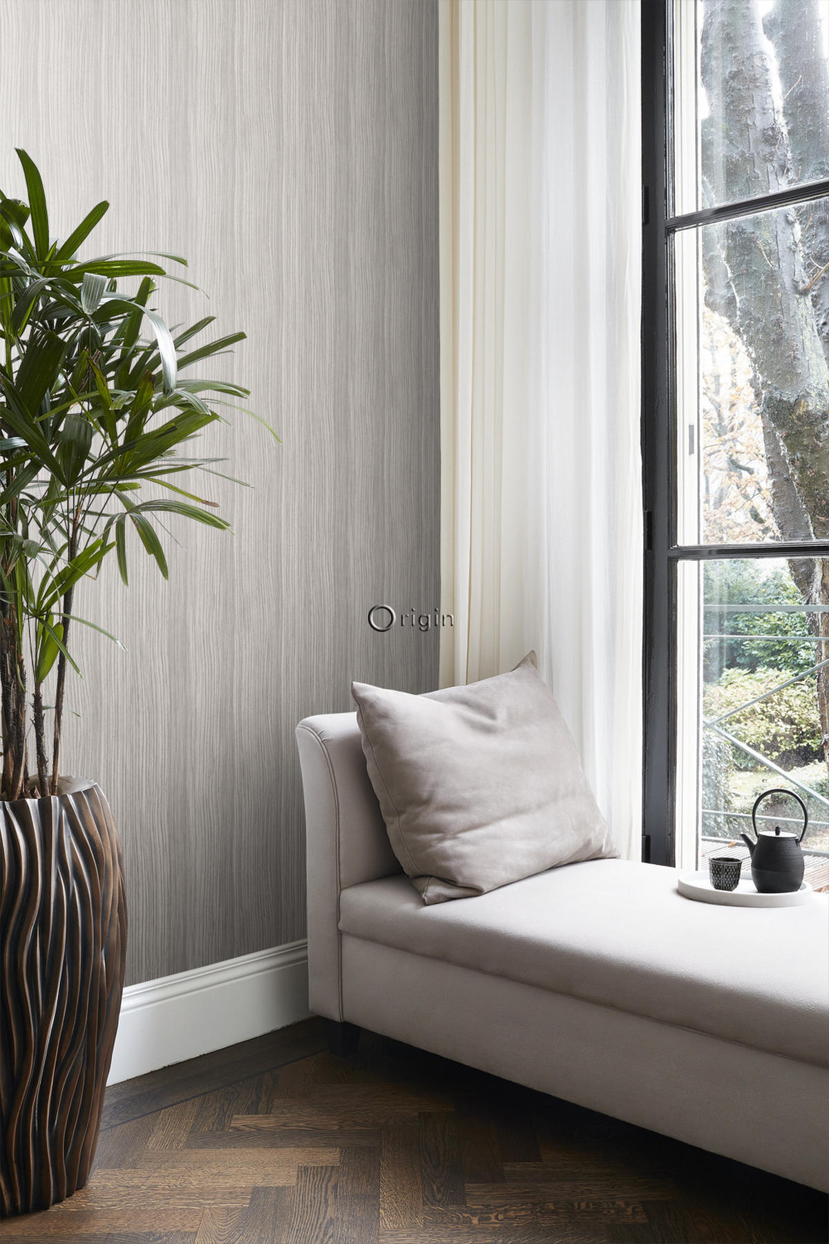 TAPETE Streifenmuster 53 cm x 10.05 m - Lila, Papier (53/1000cm) - Origin Wallcoverings