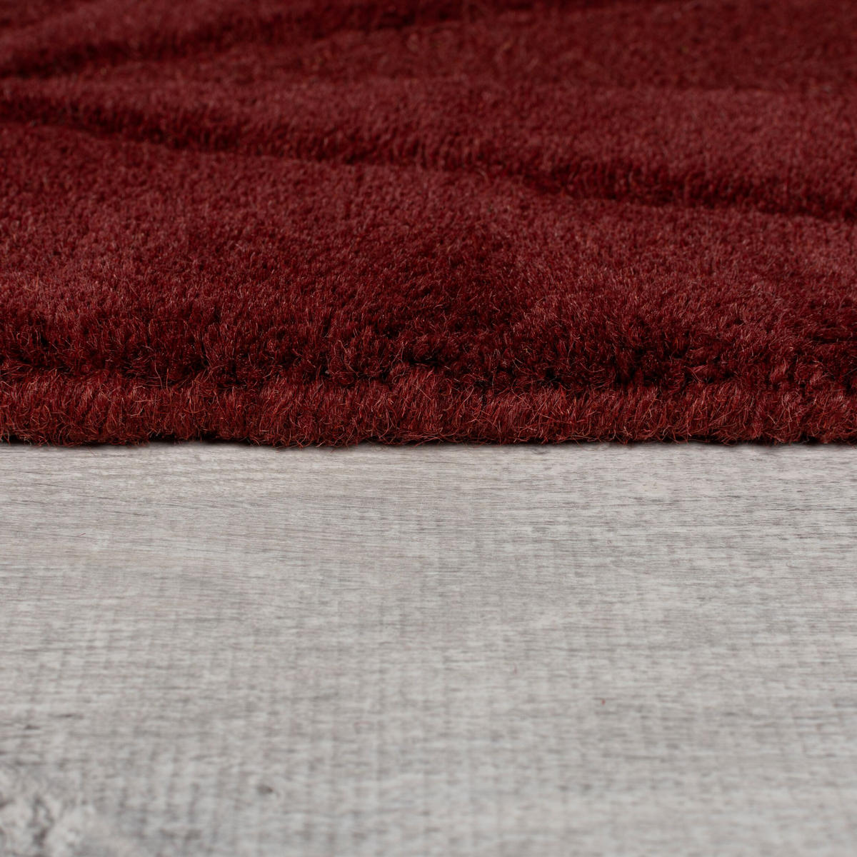 WOLLTEPPICH Hoch-Tief-Design, designstark DEBEN TROY - Rot, Textil (160/230cm) - KADIMA DESIGN