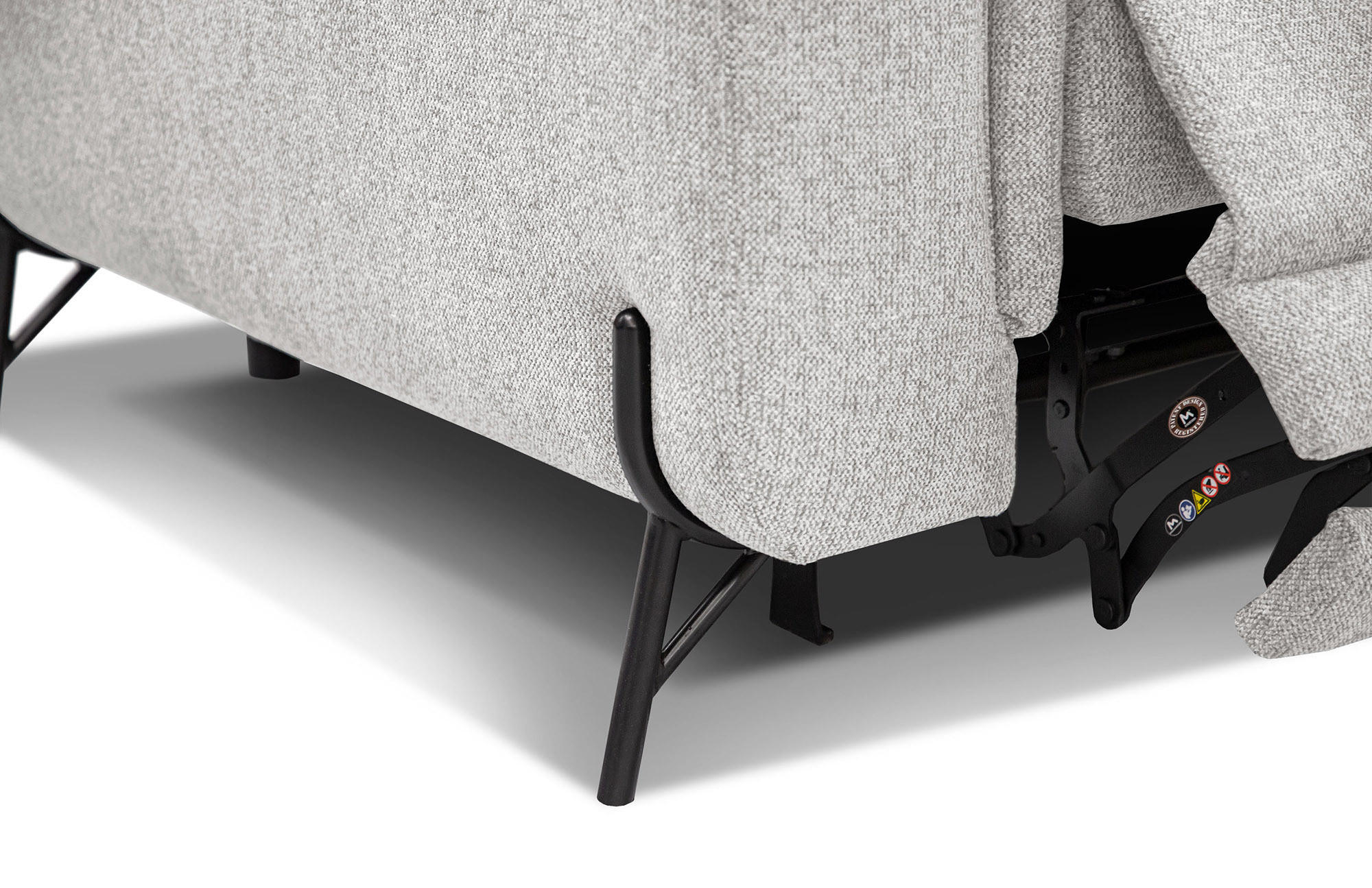 Thumbnail - Courtois Laville Sofa, Hellgrau, Textil, Rechteckig, 204x80x108 cm, Wohnzimmer, Sofas & Couches, Sofas, Heimkino Sofas