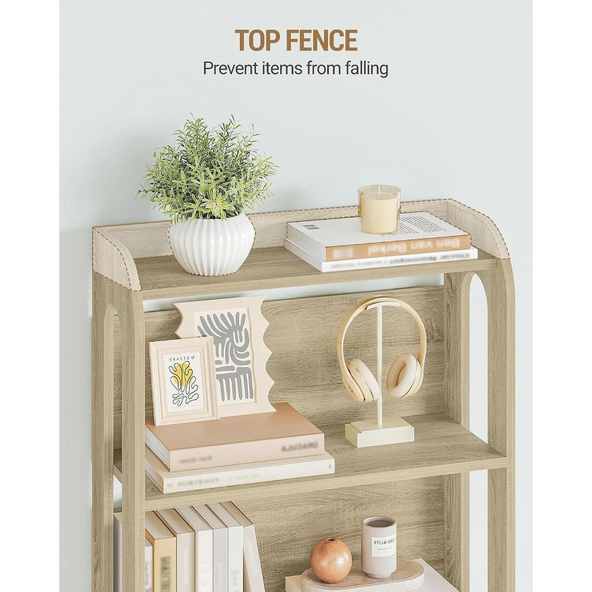 BÜCHERREGAL 7-stöckig Eichefarben 24 x 60 x 182 cm - Braun, Holzwerkstoff (60/182/24cm)