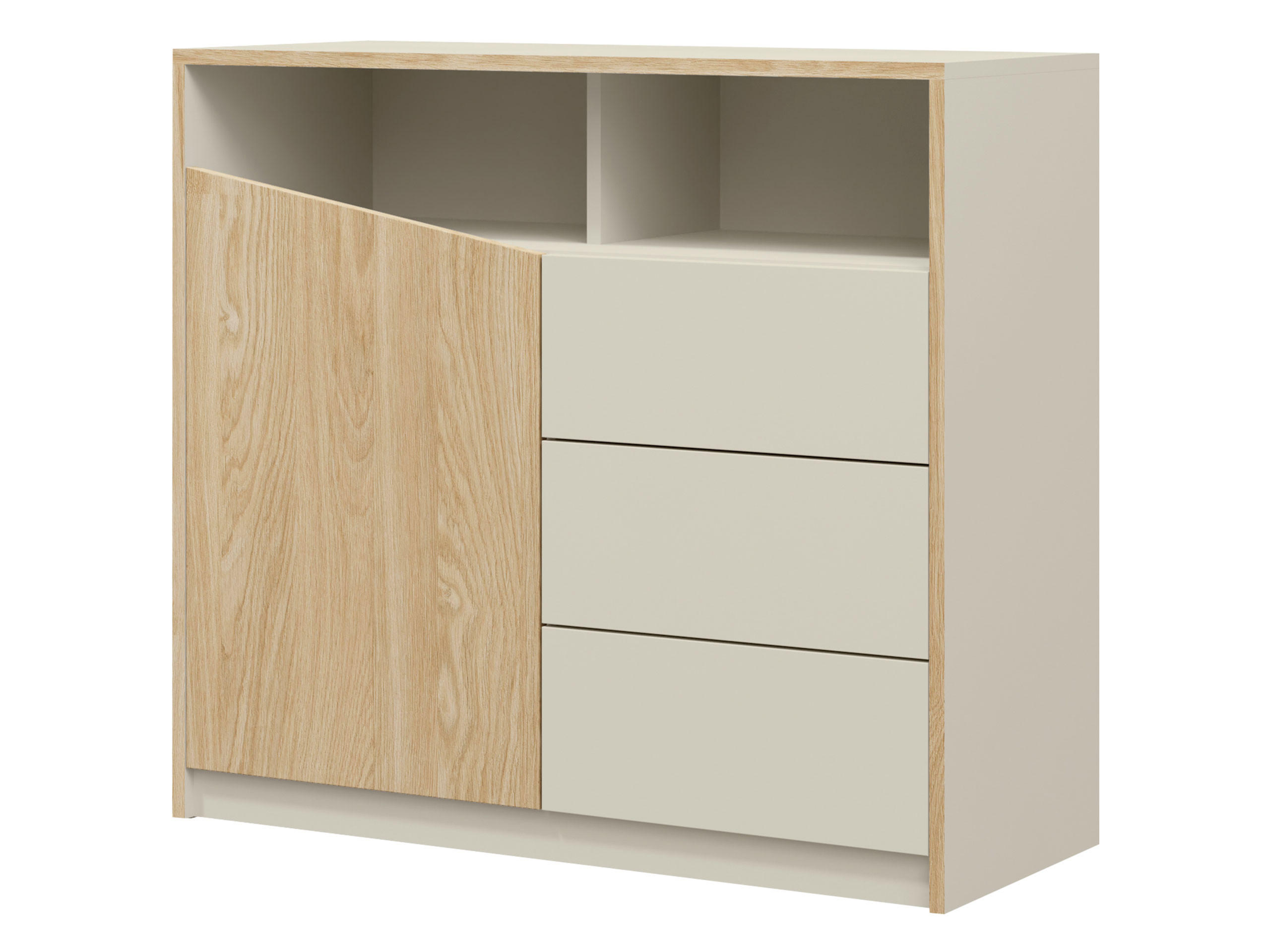 KOMMODE Aston 04 - Eichefarben/Beige, Holzwerkstoff (100/91/41cm) - MIRJAN24