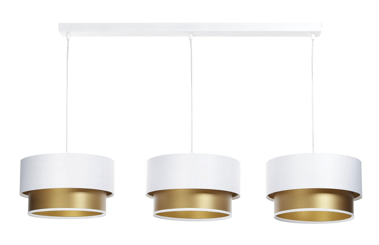 HÄNGELEUCHTE Gold 30/88 cm - Weiß, Kunststoff (30/2.6/88cm) - ONZENO