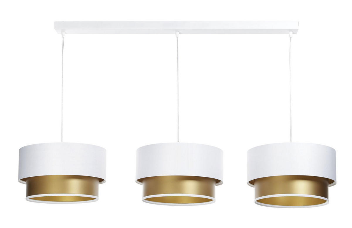 HÄNGELEUCHTE Gold 30/88 cm - Weiß, Kunststoff (30/2.6/88cm) - ONZENO