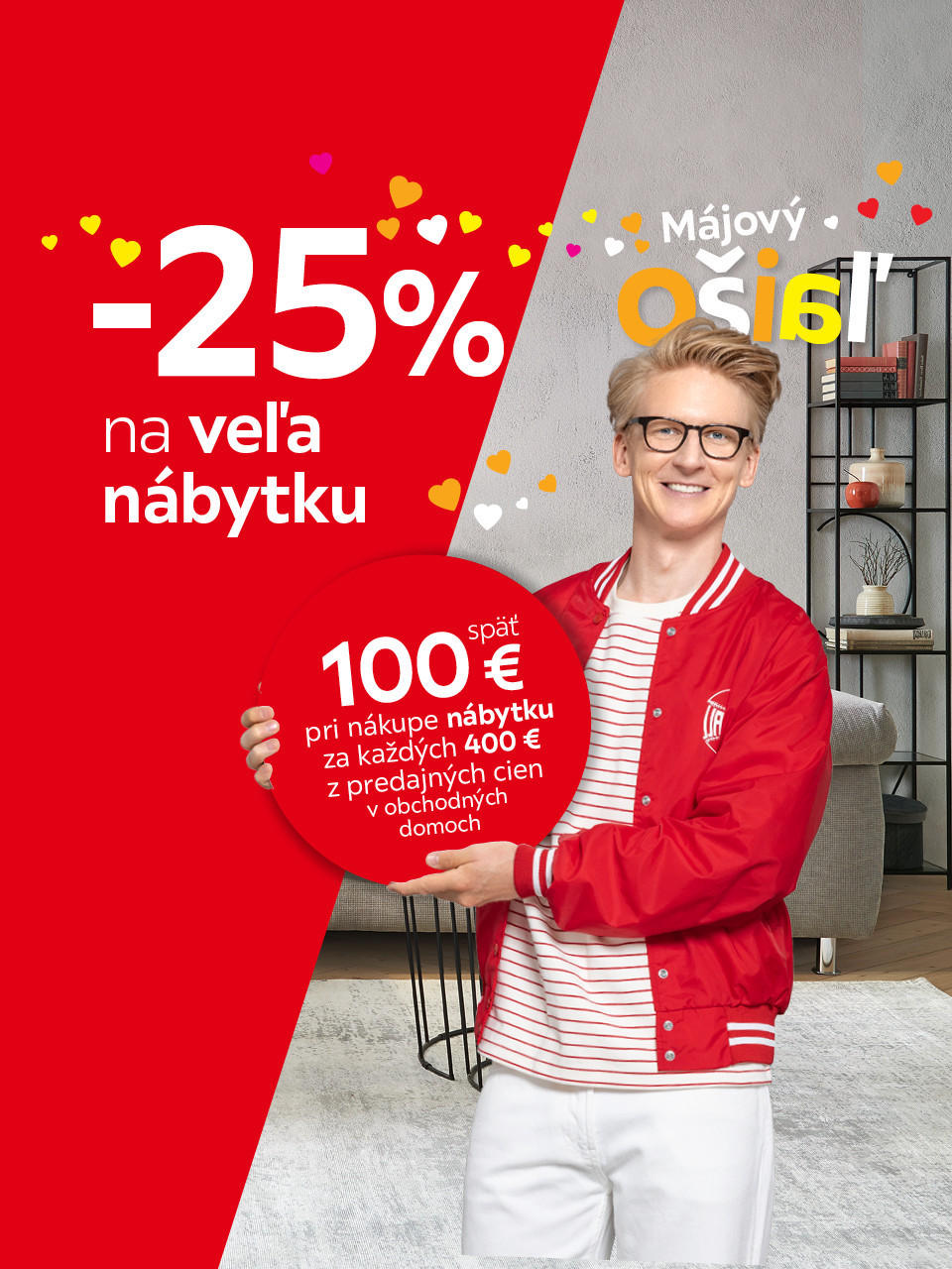 zľava 25 % na nábytok