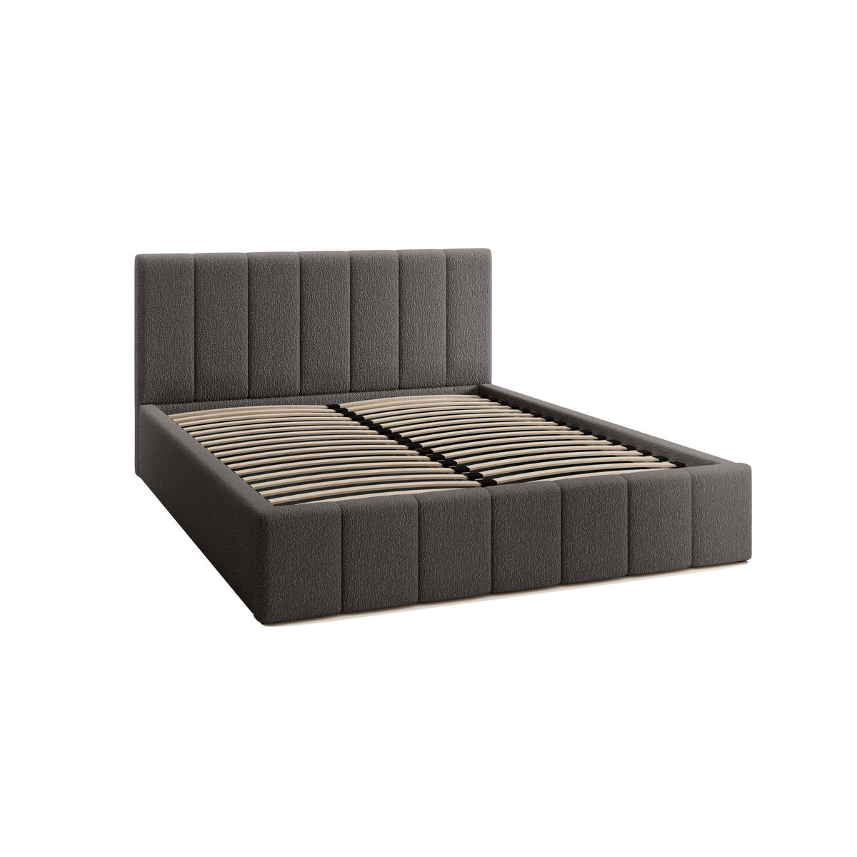 POLSTERBETT Doppelbett Handorf 120x200 cm Grau - Grau, Textil (120/200cm) - Fedve