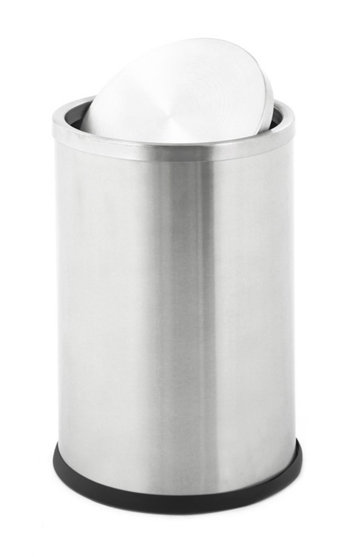 MÜLLEIMER Edelstahl Mit Swing Deckel 10 Liter 30x20 cm Silber - Silberfarben, Metall (20/30/20cm) - PROREGAL