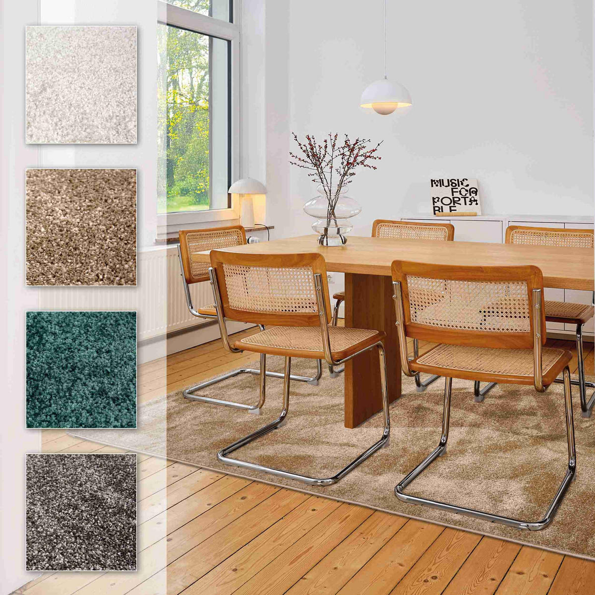 KURZFLORTEPPICH SAMMY - Creme, Textil (160/230cm) - Astra