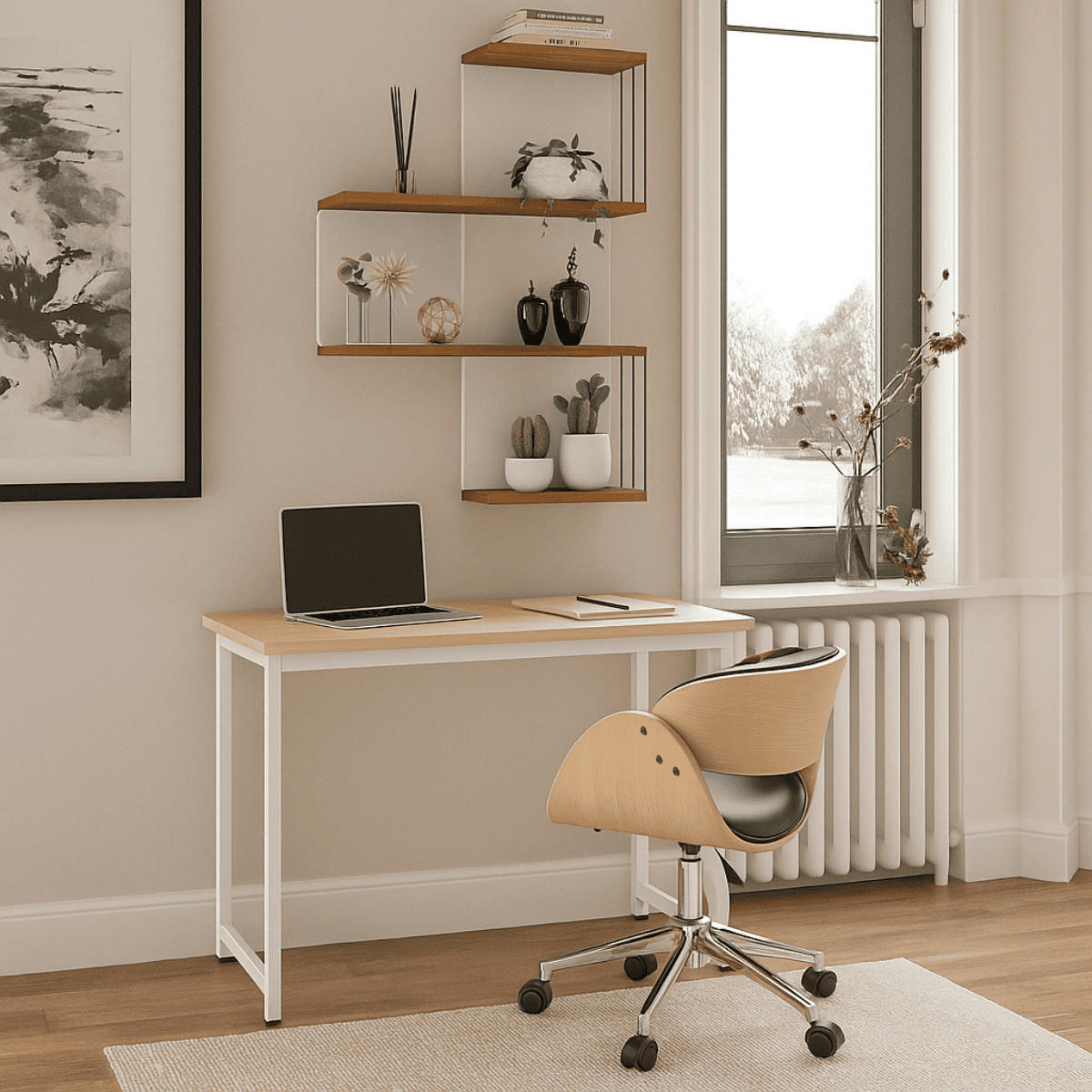 BÜROSTUHL H72 cm – JUNON - Schwarz, Textil (52/72/63cm) - Calicosy