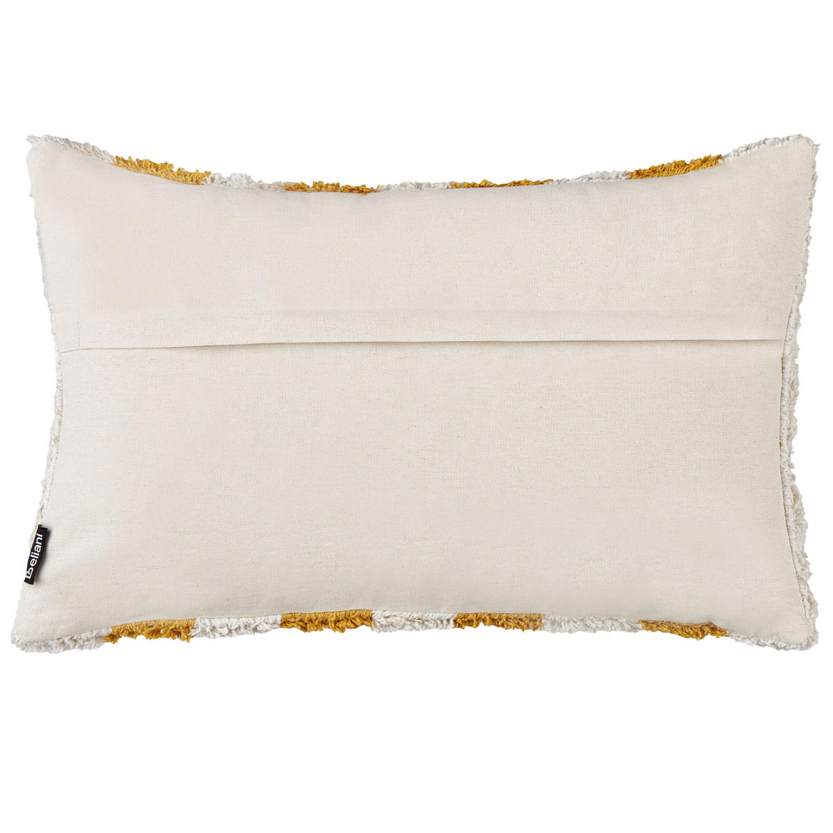 DEKOKISSEN 2er-Set Weiß 30/50 cm Helianthus - Gelb/Weiß, Textil (50/30cm) - Beliani