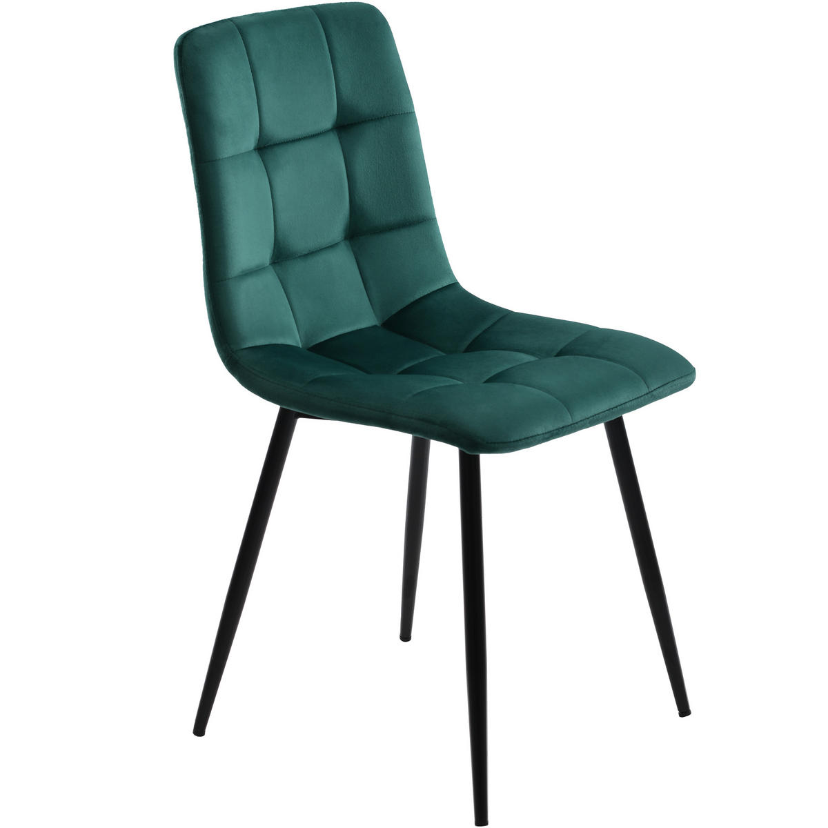 ESSGRUPPE 5-teilig mit Marmor-Look-Tisch 140×80 und vier grünen Samtstühlen, grau-grün - Grün, Holzwerkstoff (80/75/140cm) - Luhomfu