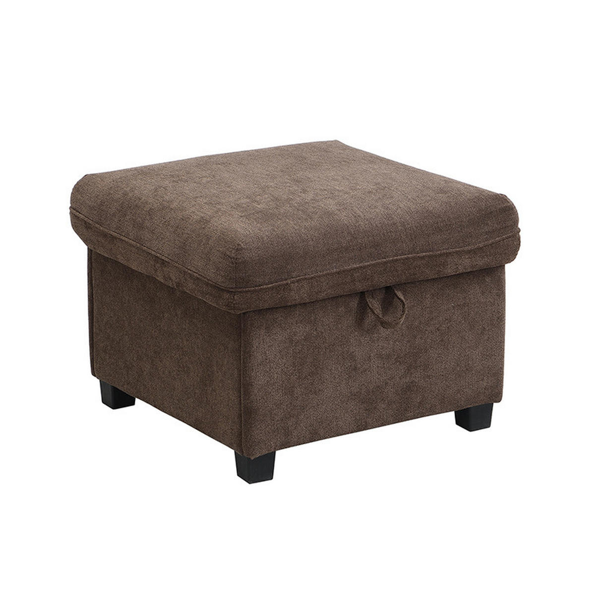 SEDACIA zostava z chenille, výška sedu 42 cm, starohnedá, s úložným priestorom a lôžkom - hnedá, plast (188/86/186cm) - BEAOK