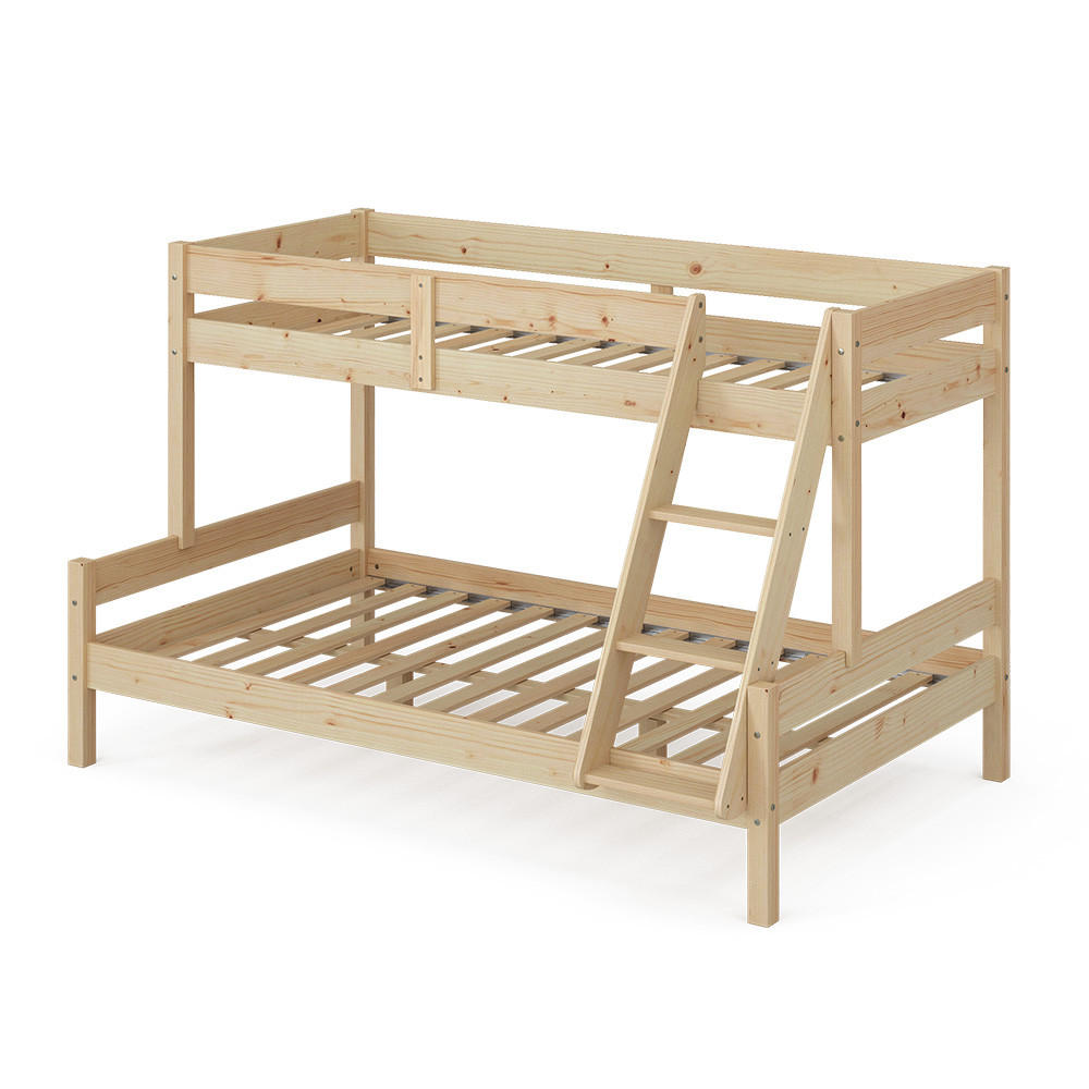 VitaliSpa PATROVÁ POSTEL Everest Přírodní dřevo 120x200 / 80x200 cm