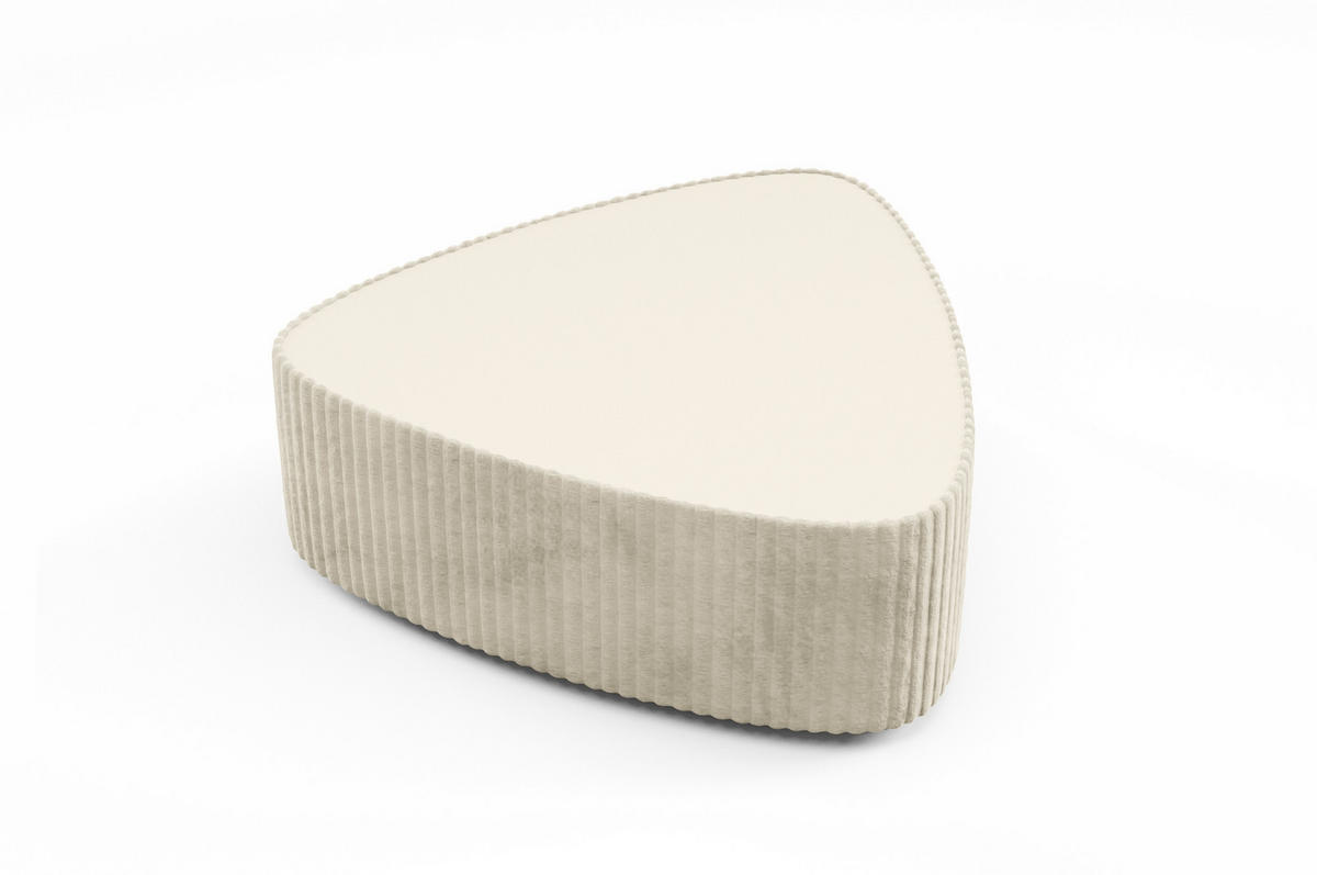 COUCHTISCH LINEO 89 cm Wohnzimmertisch gepolstert Beige - Beige, Holzwerkstoff/Textil (96/89/42cm) - MASSENO