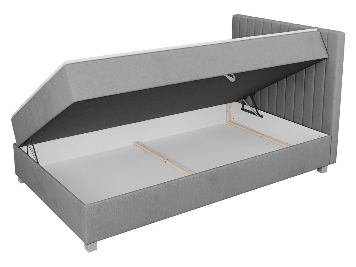 BOXBETT Viki - Silberfarben/Rosa, Holzwerkstoff/Kunststoff (120/200cm) - MIRJAN24