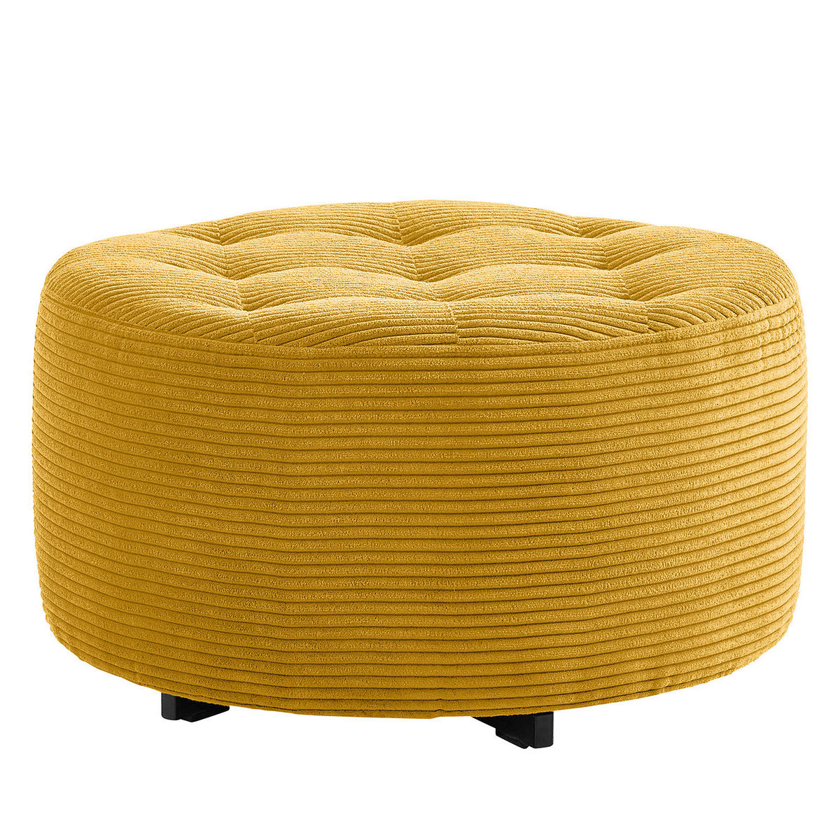 SESSEL - Gelb/Schwarz, Textil/Metall (65/65/40cm) - home24