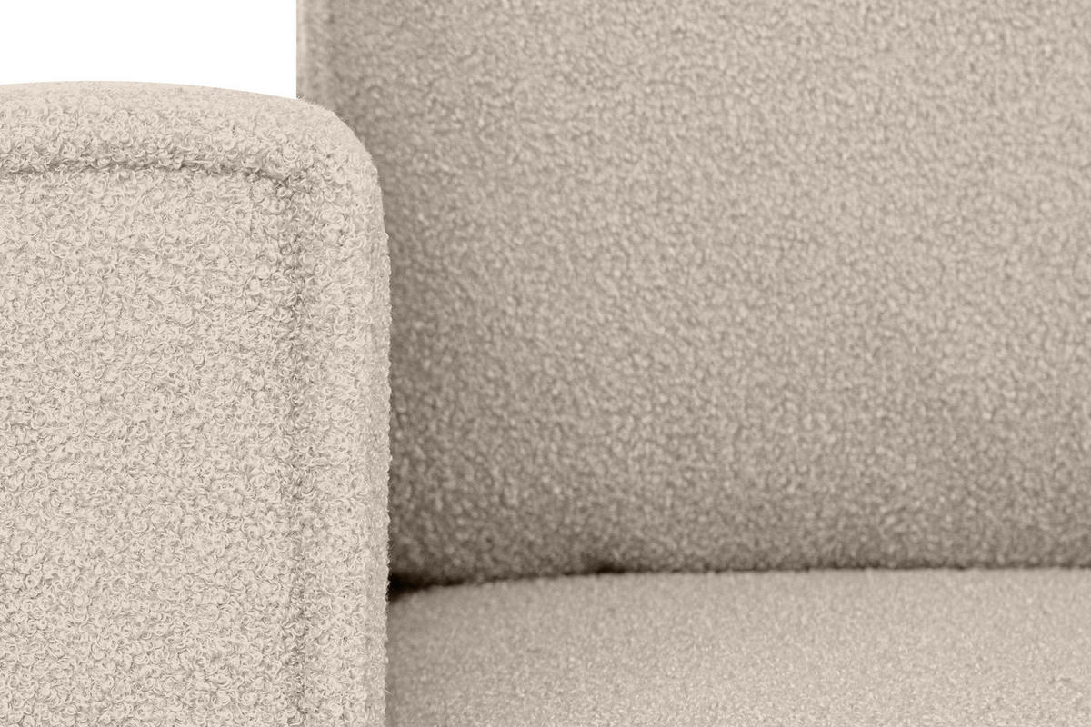 3-SITZER-SOFA NAPI II mit Schlaffunktion, elfenbein - Creme/Weiß, Textil (228/89/101cm) - KONSIMO®