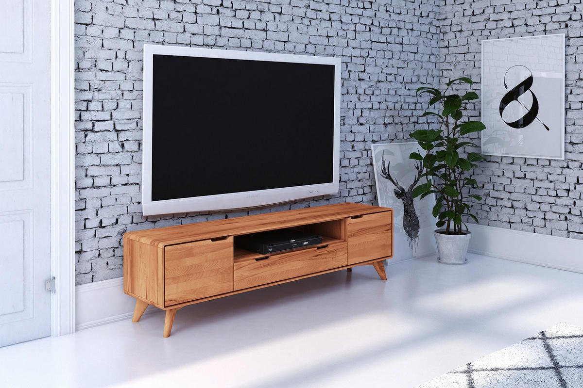 GREG HIFI-SCHRANK Kernbuche - Kernbuche, Holz (180/48/40cm) - byoak