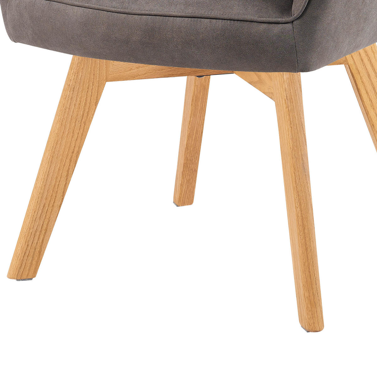 ARMLEHNSTUHL Mika-Enno - Honigeiche/Taupe, Eichenholz/Holz (60/87/65cm) - DUBI Möbel