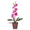 KUNSTBLUME Orchidee rosa im Deko-Topf, 48 cm - Pink, Kunststoff (48cm) - Homescapes