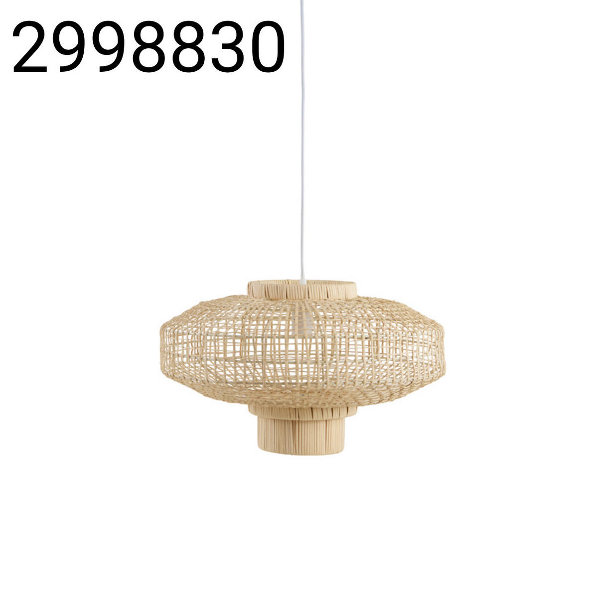 HÄNGELAMPE Paldor - Braun - 50/50/30 cm - Braun, Naturmaterialien (50/50/30cm) - Light & Living