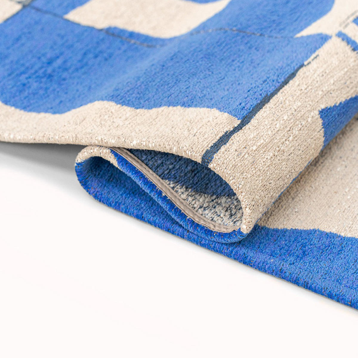 TEPPICH Campanula Craft Papercut 80/250 cm - Blau, Kunststoff/Textil (80/250cm) - Louis De Poortere