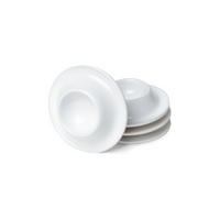 EIERBECHER Set 4er Set - Weiß, Keramik (19.5/3.7/20.5cm) - MIAMIO