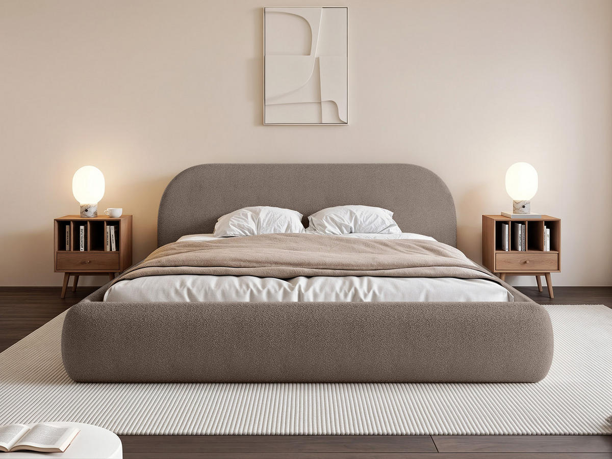 POLSTERBETT Lloret 180x200 cm, Braun - Braun, Textil (200/180cm) - Fedve